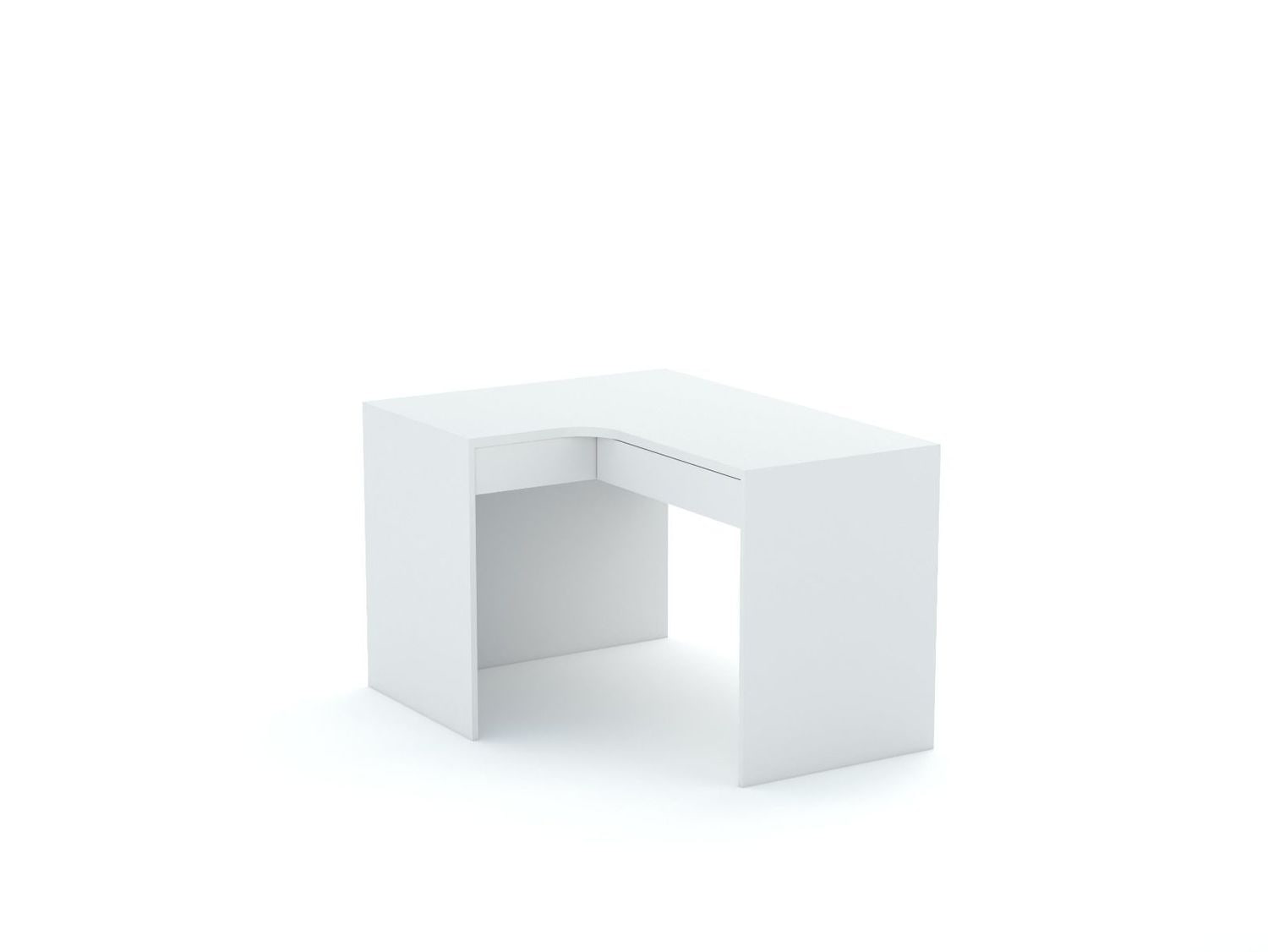 Stūra rakstāmgalds B58 125x95 L kreisais | White