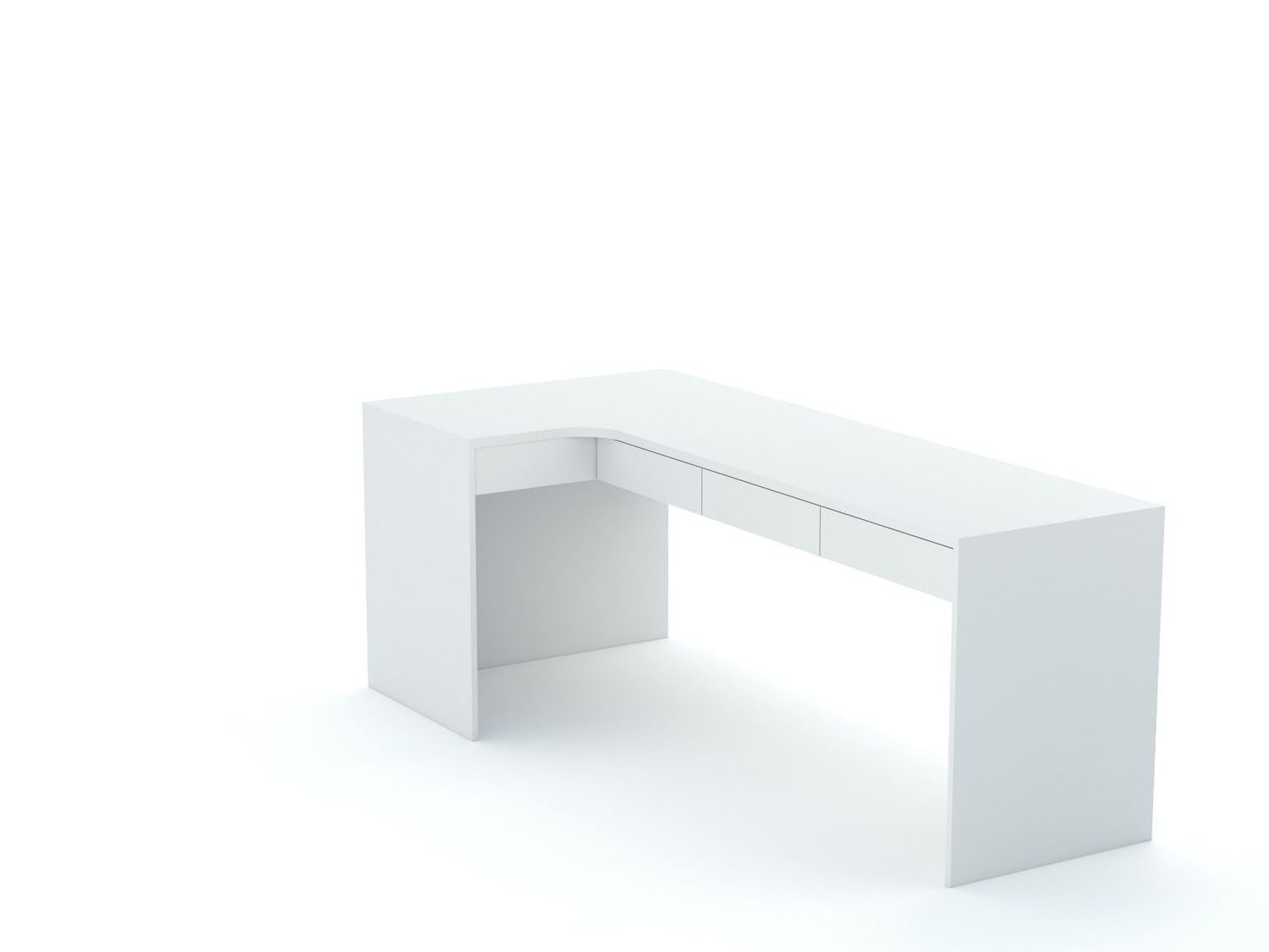 Stūra rakstāmgalds B58 205x95 L kreisais | White
