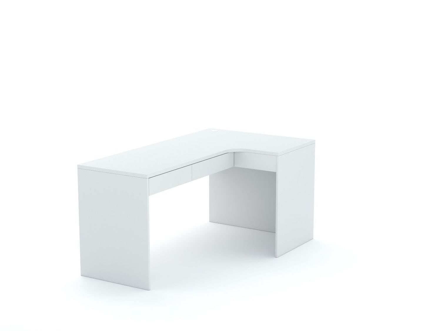 Stūra rakstāmgalds B58 165x95 R labais | White