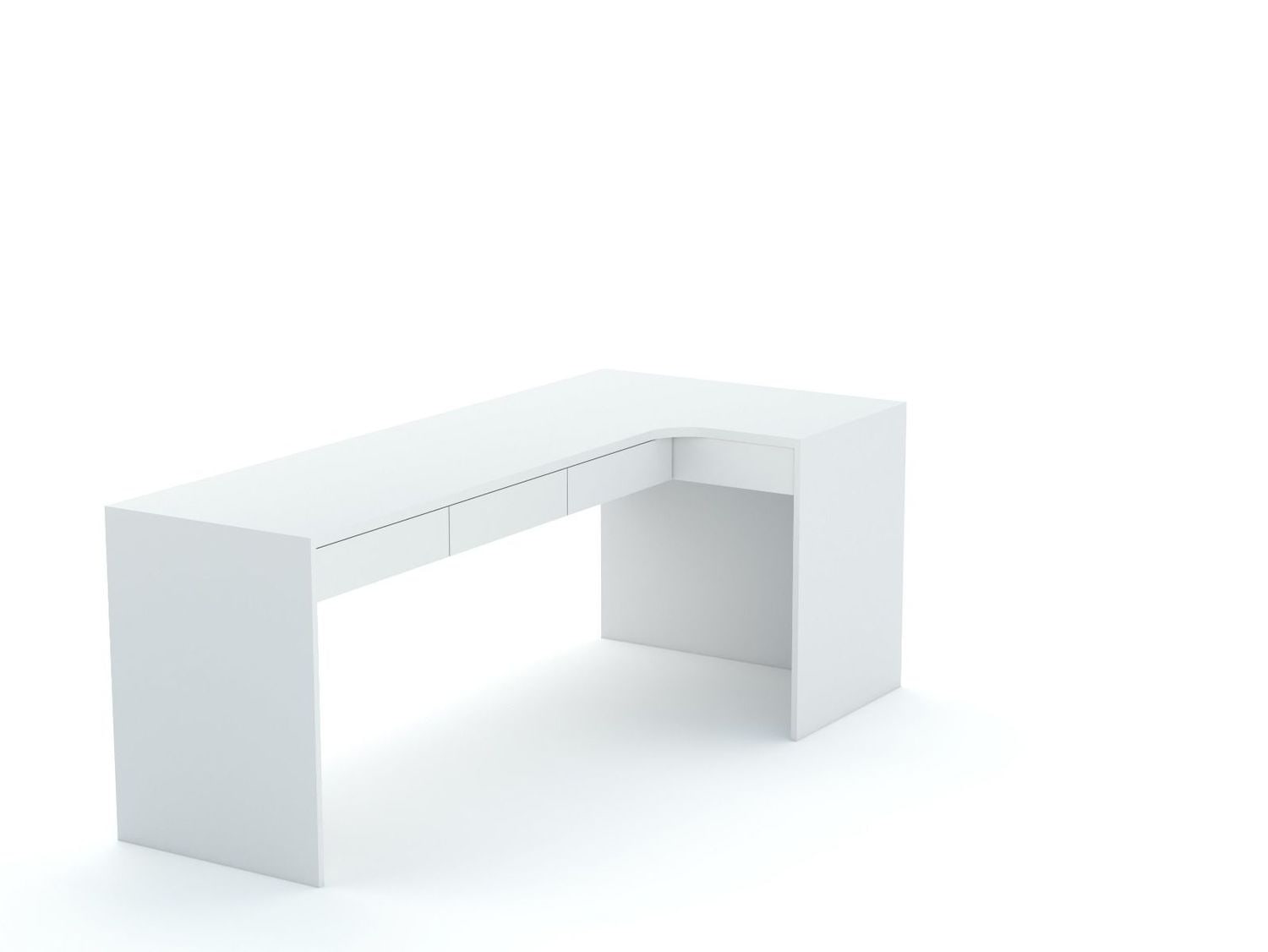 Stūra rakstāmgalds B58 205x95 R labais | White