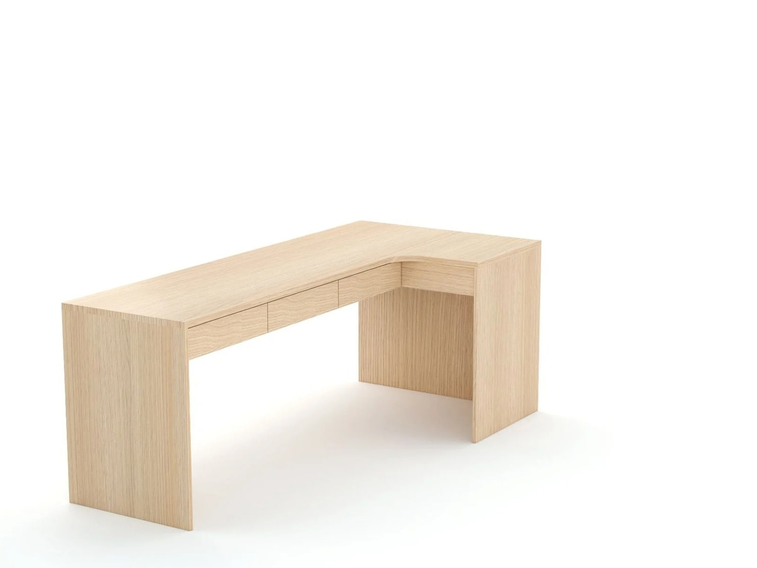 Stūra rakstāmgalds B58 205x95 R labais | Oak Lindberg