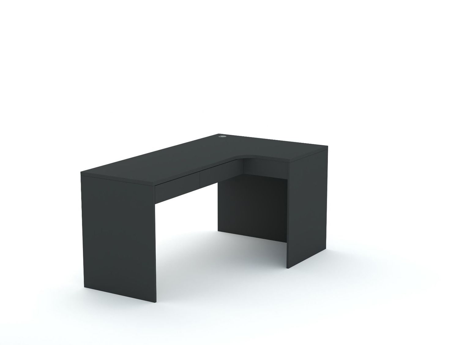 Stūra rakstāmgalds B58 165x95 R labais | Anthracite