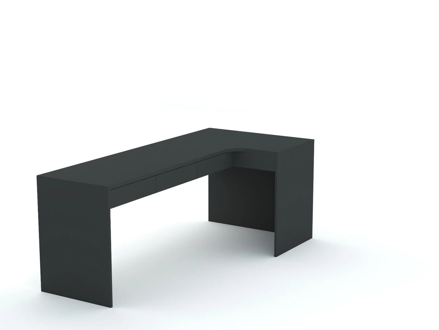 Stūra rakstāmgalds B58 205x95 R labais | Anthracite