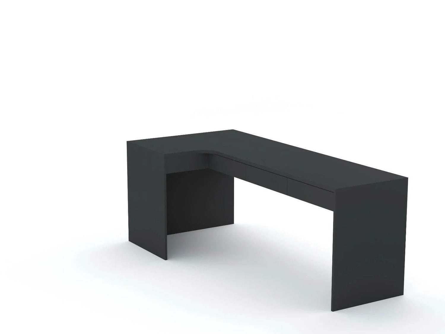 Stūra rakstāmgalds B58 205x95 L kreisais | Anthracite