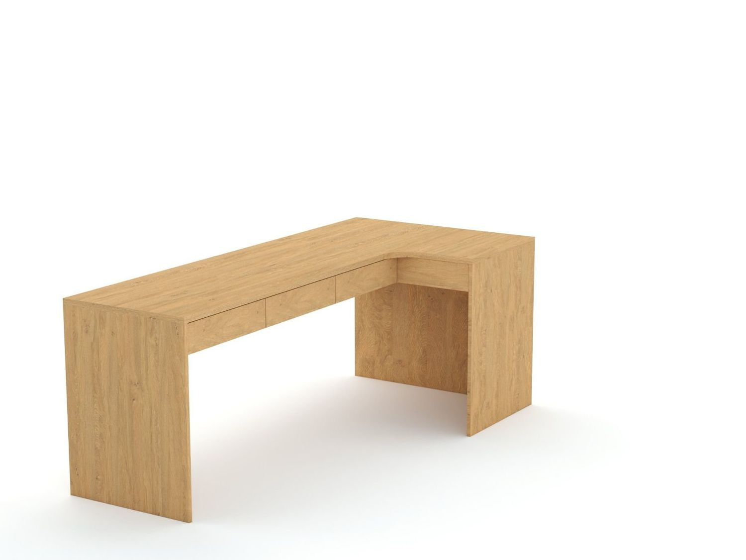 Stūra rakstāmgalds B58 205x95 R labais | Oak