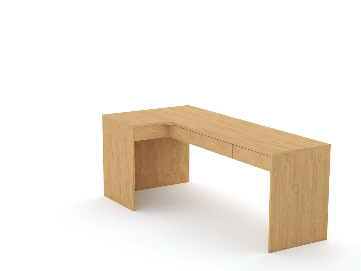 Stūra rakstāmgalds B58 205x95 L kreisais | Oak