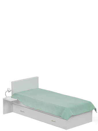 Polsterēta Gulta 90x200 Young Balta