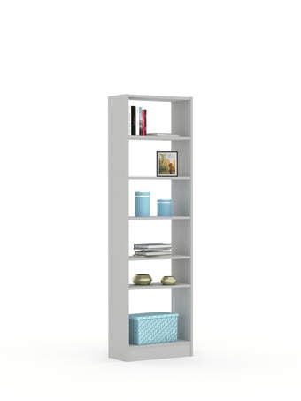 Grāmatu plaukts 200 White Grey