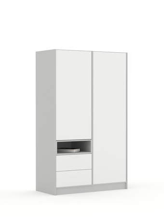Skapis 120-2-60/200 White Grey