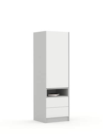 Skapis 60-2-60L/200 White Grey