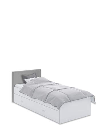 Polsterēta Gulta 90x200 White Stone