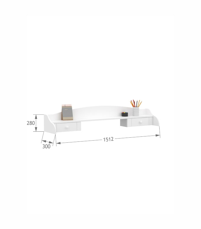 Sekretarzyk 150 Vibe White