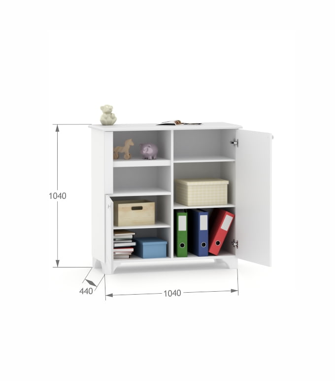 Regał 100 niski Royal White