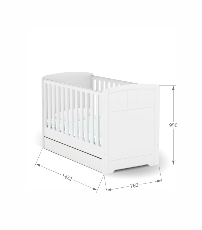 Łóżeczko Baby 70x140 Nordic