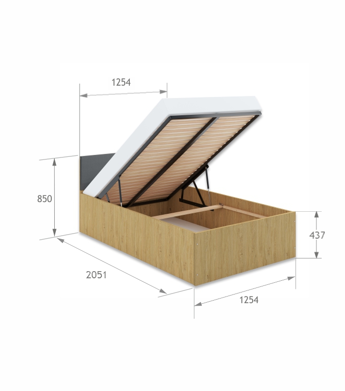 Łóżko Wake Up 120 White Oak