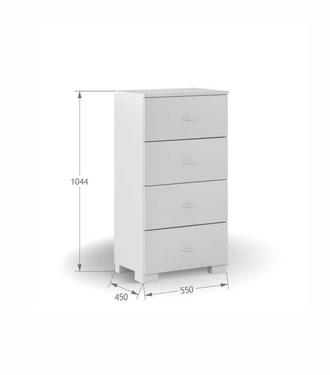 Komoda 55 UNI White