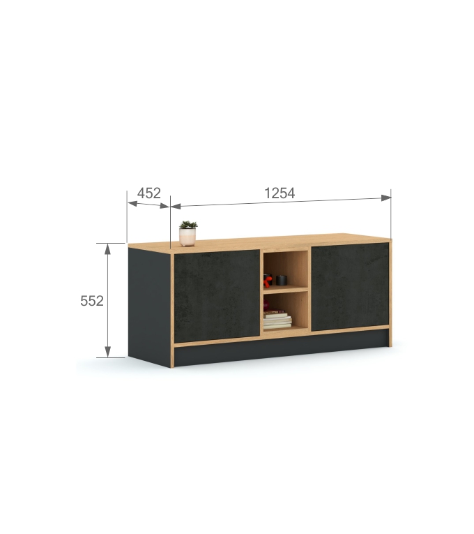 TV skapītis 125 Mode Concrete Oak TV skapītis 125 Mode Concrete Oak