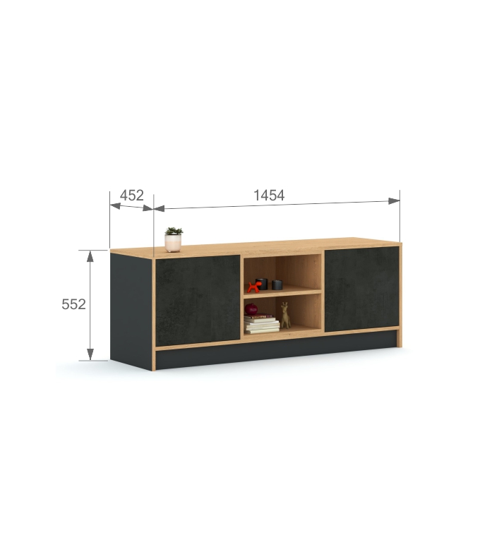 TV skapītis 145 Mode Concrete Oak TV skapītis 145 Mode Concrete Oak